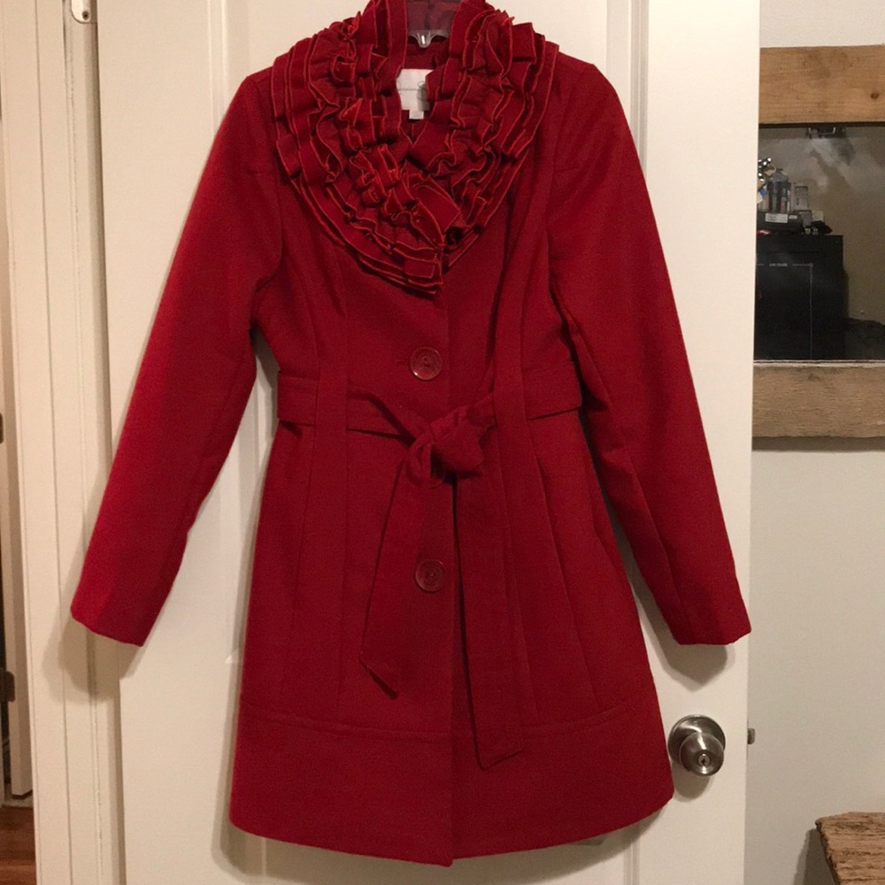 Jessica Simpson wool coat, Medium, Red
